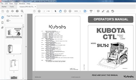 kubota skid steer operation|kubota svl75 2 manual.